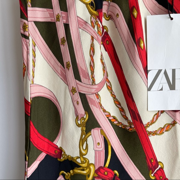 Zara printed ruffled hem skirt NWT M - Picture 10 of 15